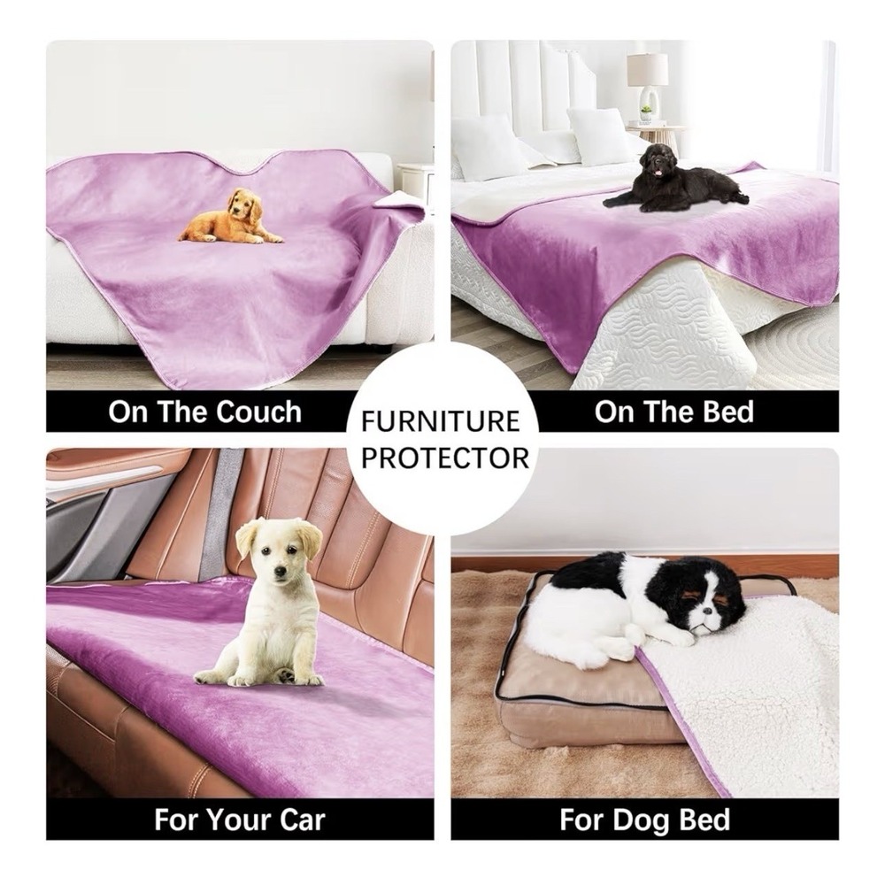 Bigbeer Waterproof Dog Blanket For Couch, Leak Proof Pet Blanket 50 X 60 XL New - Picture 3 of 7